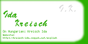 ida kreisch business card